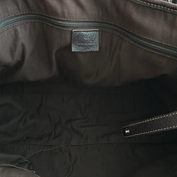 Gucci Princy GG Canvas & Leather Tote Bag Sherry Line with Patches - Picture 11 of 17